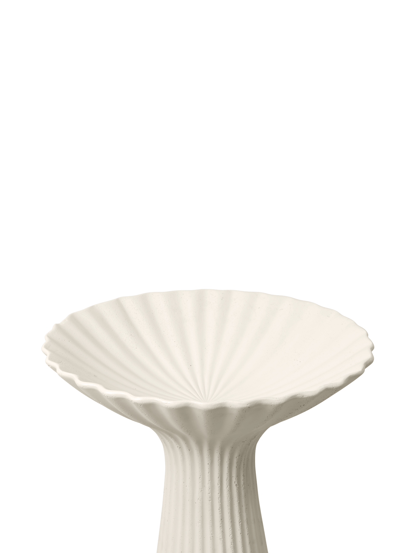 Ferm Living Fountain Series Pedestal Bowl Fibre Concrete Ivory