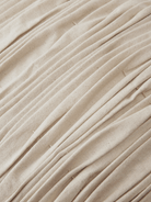 Ferm Living Falda Smocked Bolster Cushion Organic Cotton Undyed
