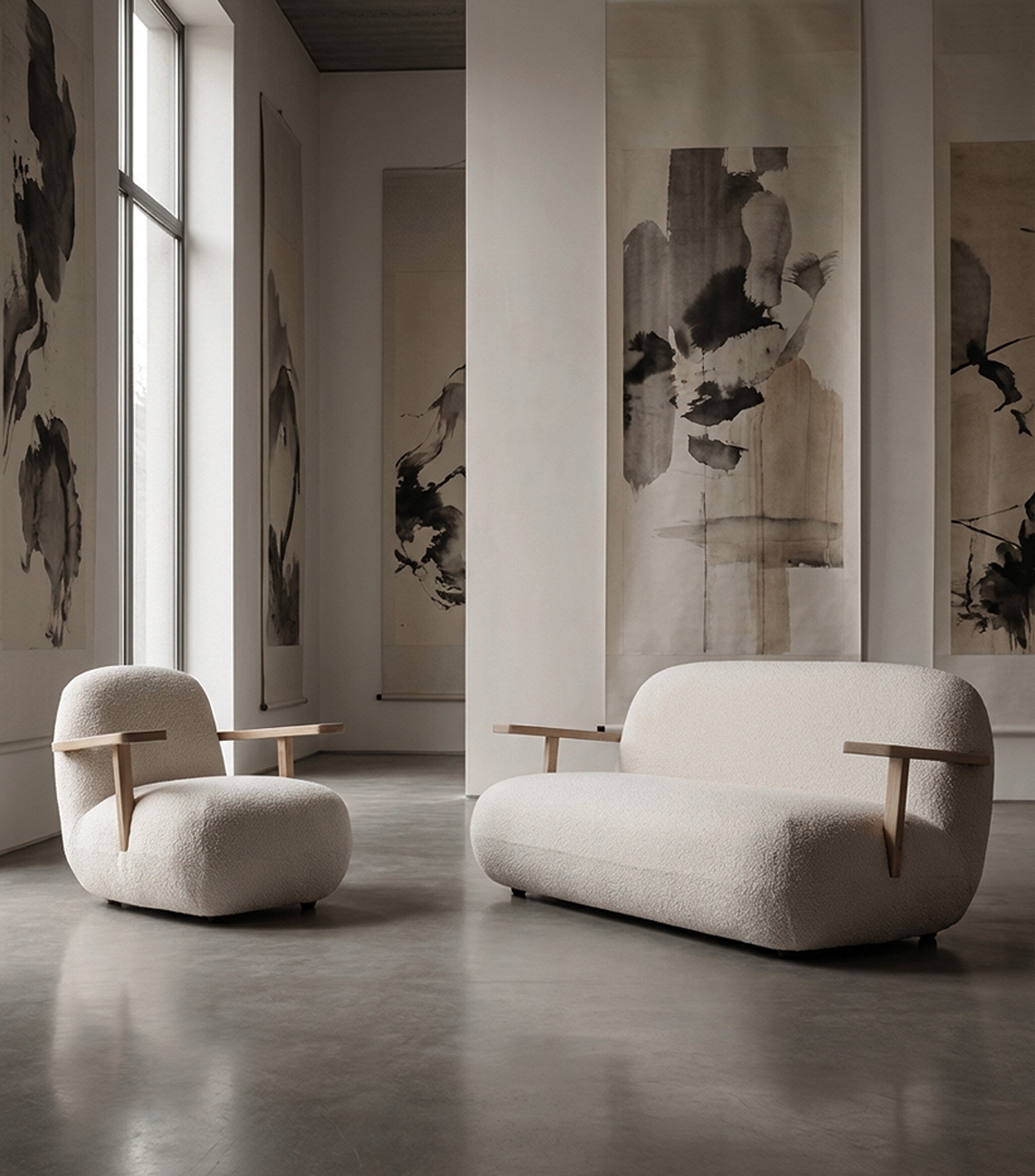 101 Copenhagen Toe Sofa Natural Oak Off White