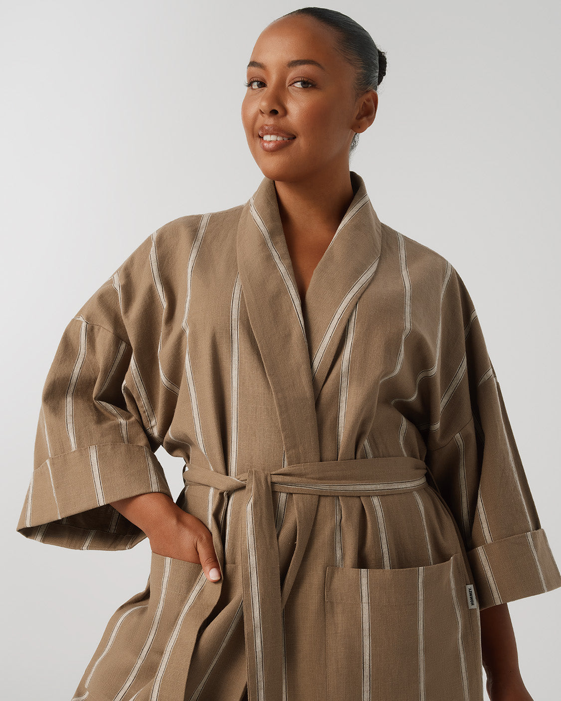 Hommey Ramie Robe Hazelnut