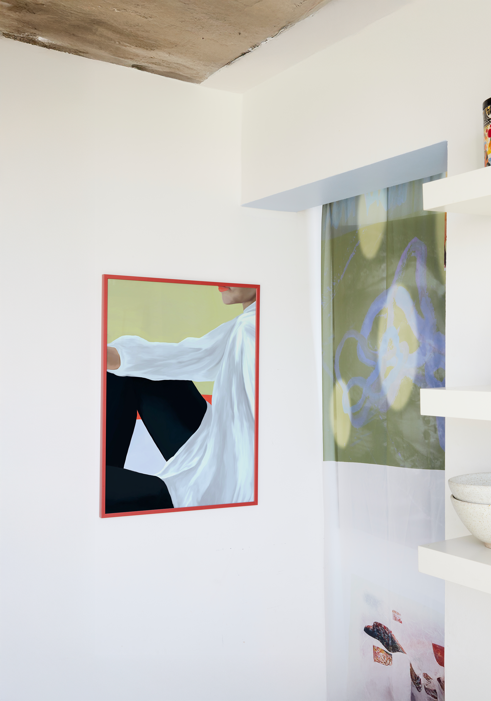 Paper Collective Modern Timber Poster Frame in Vibrant Red Solid Wood