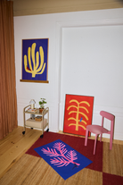 Paper Collective Fond Bleu Art Print by Anne Laval