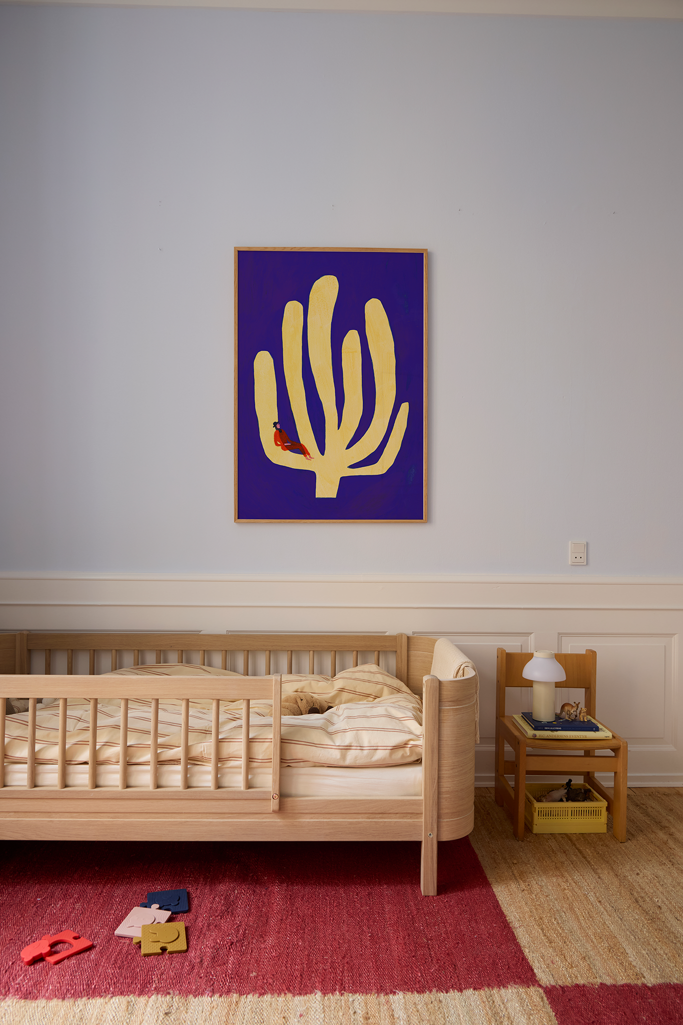 Paper Collective Fond Bleu Art Print by Anne Laval