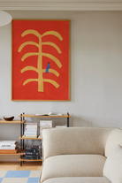 Paper Collective Fond Rouge Art Print by Anne Laval