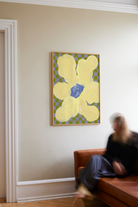 Paper Collective Flowers with Checks 04 Art Print by Liat Greenberg