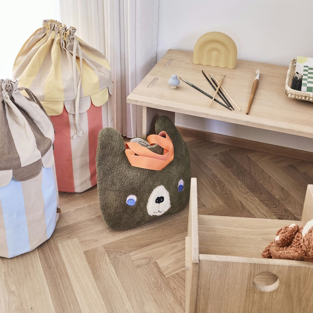 OYOY Darling Bear Tote Bag Recycled Fleece
