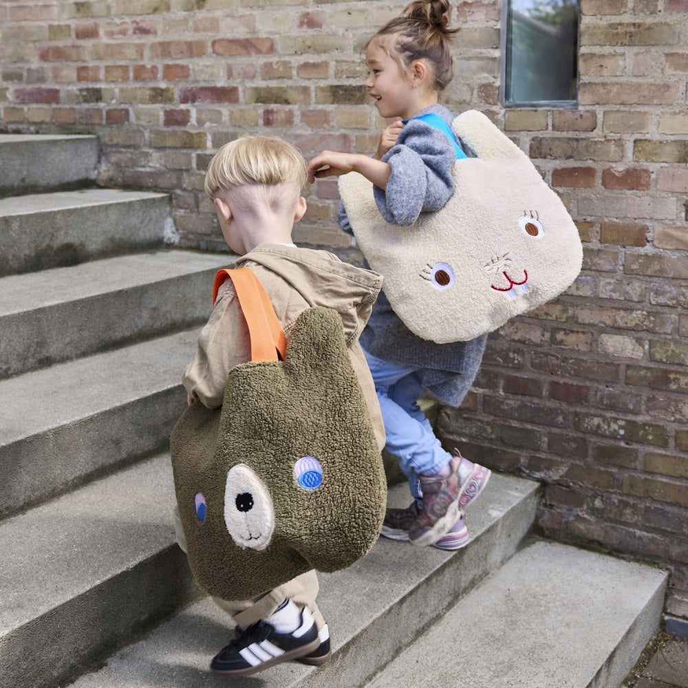 OYOY Darling Bear Tote Bag Recycled Fleece
