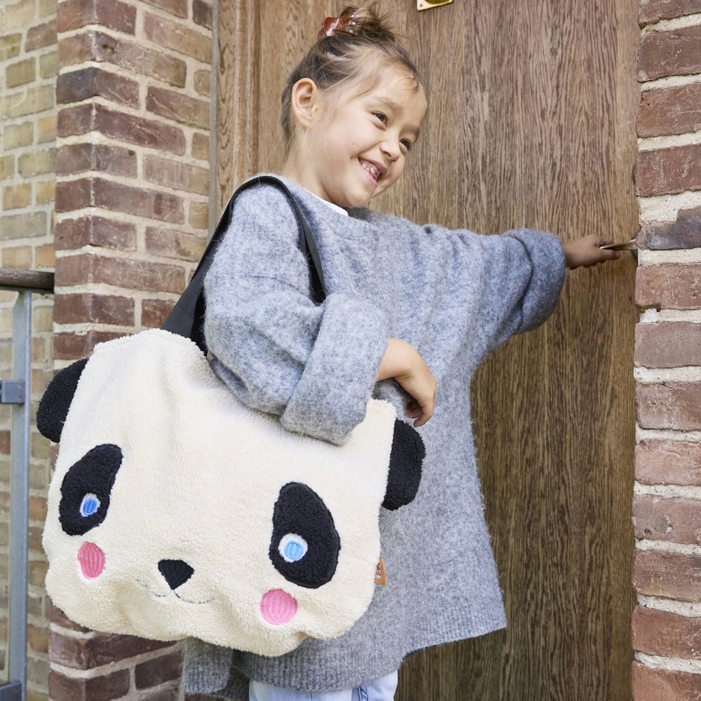 OYOY Darling Panda Tote Bag Recycled Fleece