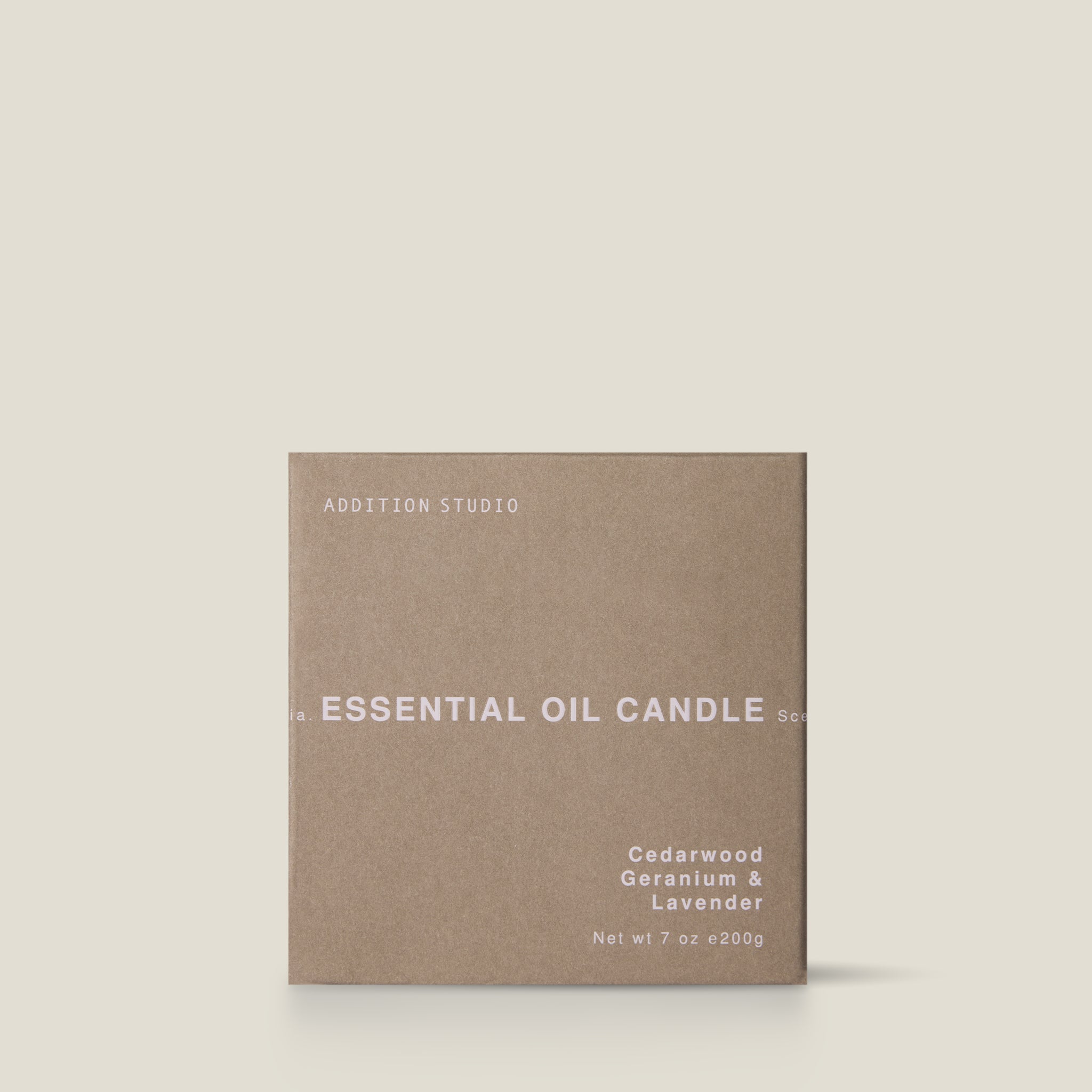 Addition Studio Cedarwood, Geranium and Lavender Essential Oil Candle