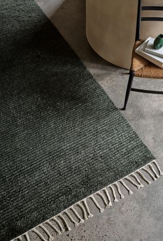 Armadillo Malawi Hand-Knotted Wool Rug Tasselled Fringe