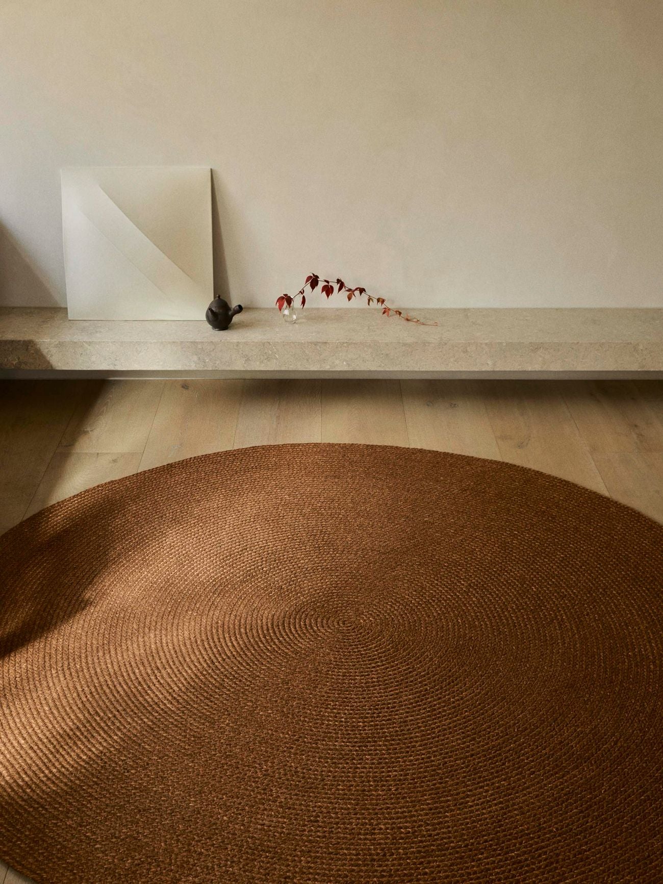 Armadillo Braid Round Wool Blend Rug