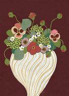 Anine Cecilie Iversen Maroon Botanic Art Print