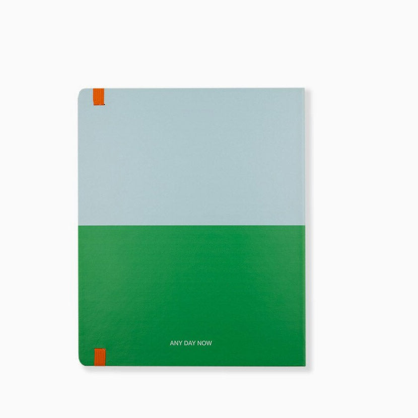 Any Day Now A4 Cropped Ruled Notebook Sky Green
