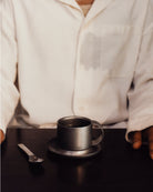 Service Projects Arlo 03 Cup with Saucer Stonewashed Stainless Steel