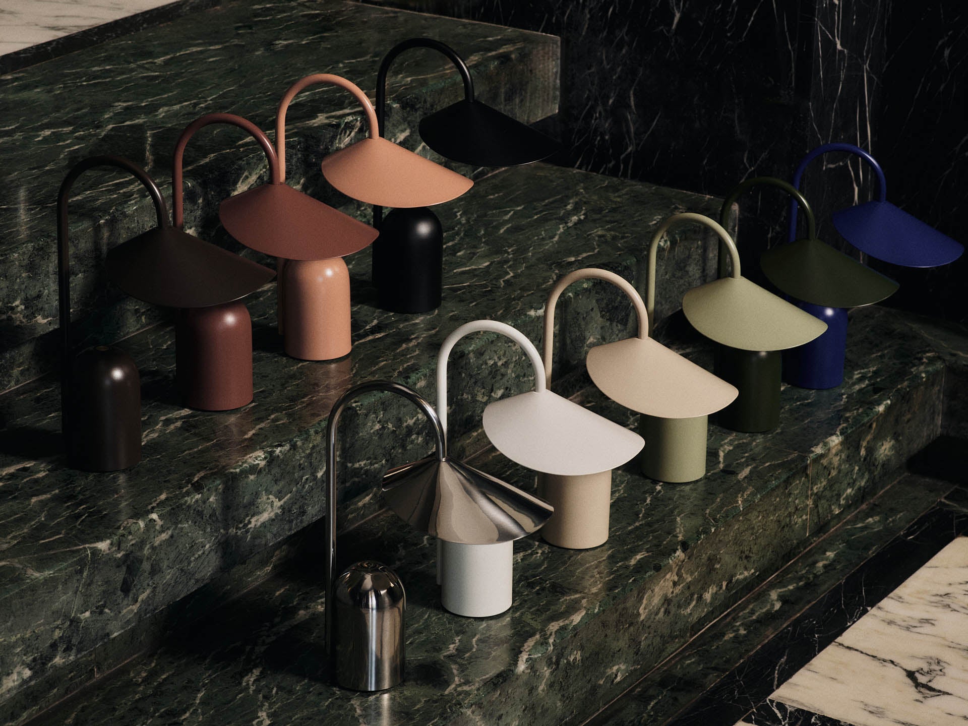 Ferm Living Arum Portable Lamp - Stainless Steel