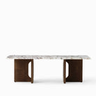 Audo Androgyne Lounge Table Dark Stained Oak Calacatta Marble