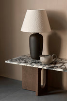 Audo Androgyne Lounge Table Dark Stained Oak Calacatta Marble