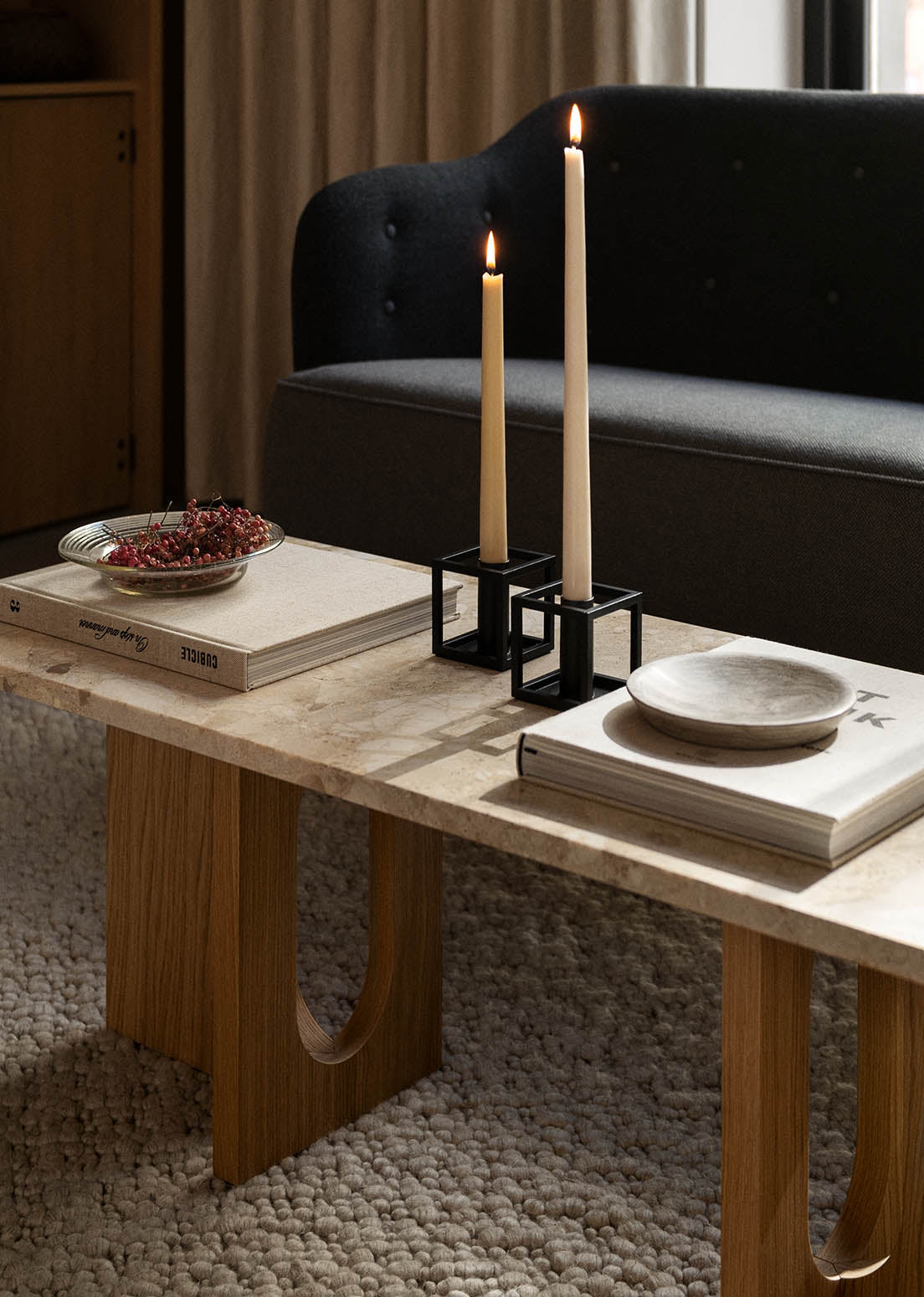 Audo Androgyne Lounge Table Natural Oak Kunis Breccia