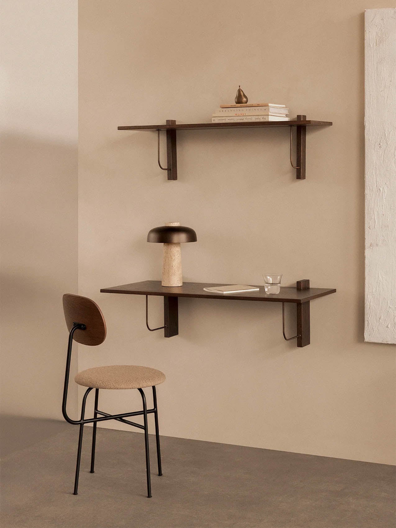 Audo Copenhagen Corbel Shelf Dark Stained Oak