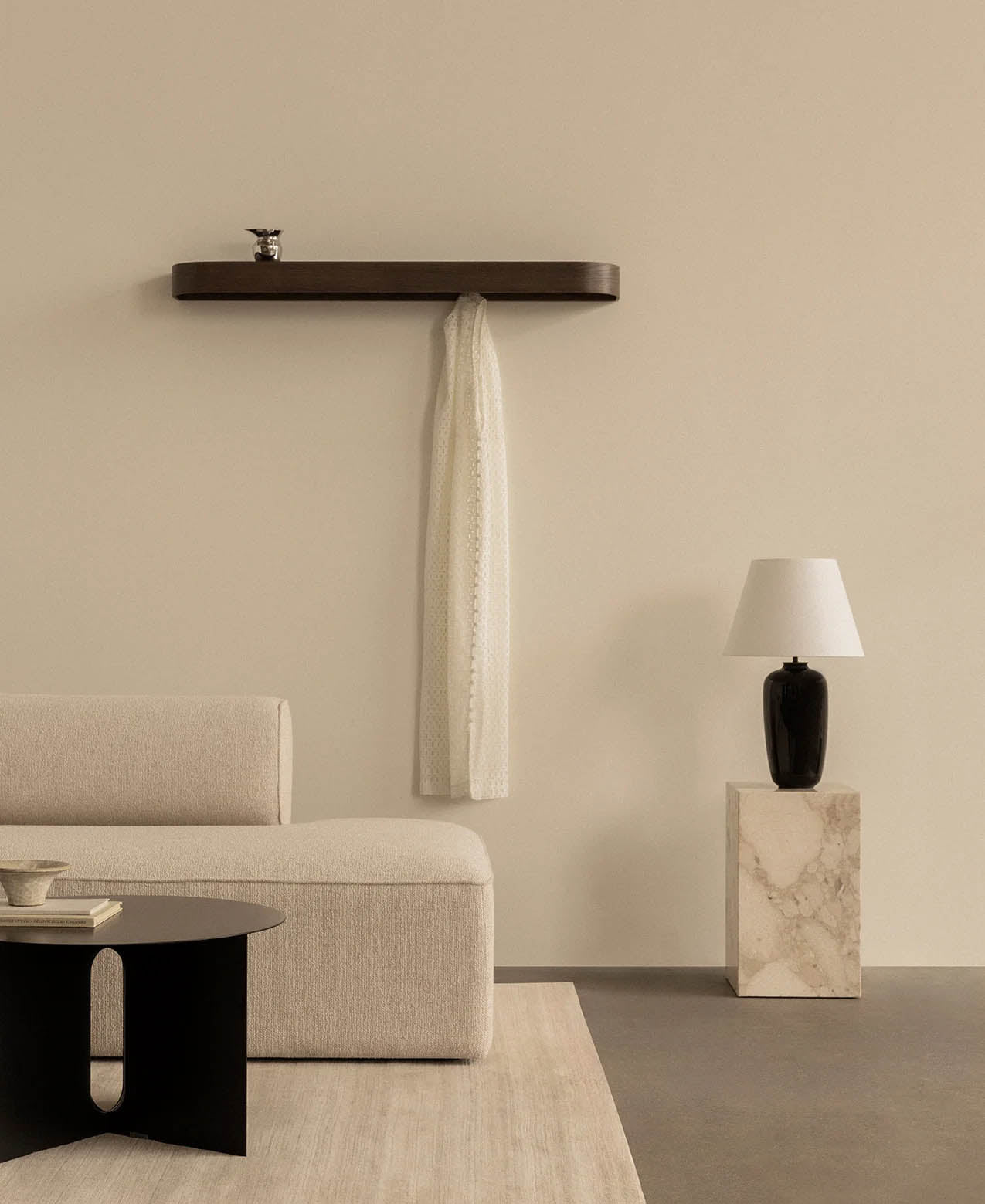 Audo Copenhagen Epoch Shelf with Rack - Dark Stained Oak/Black