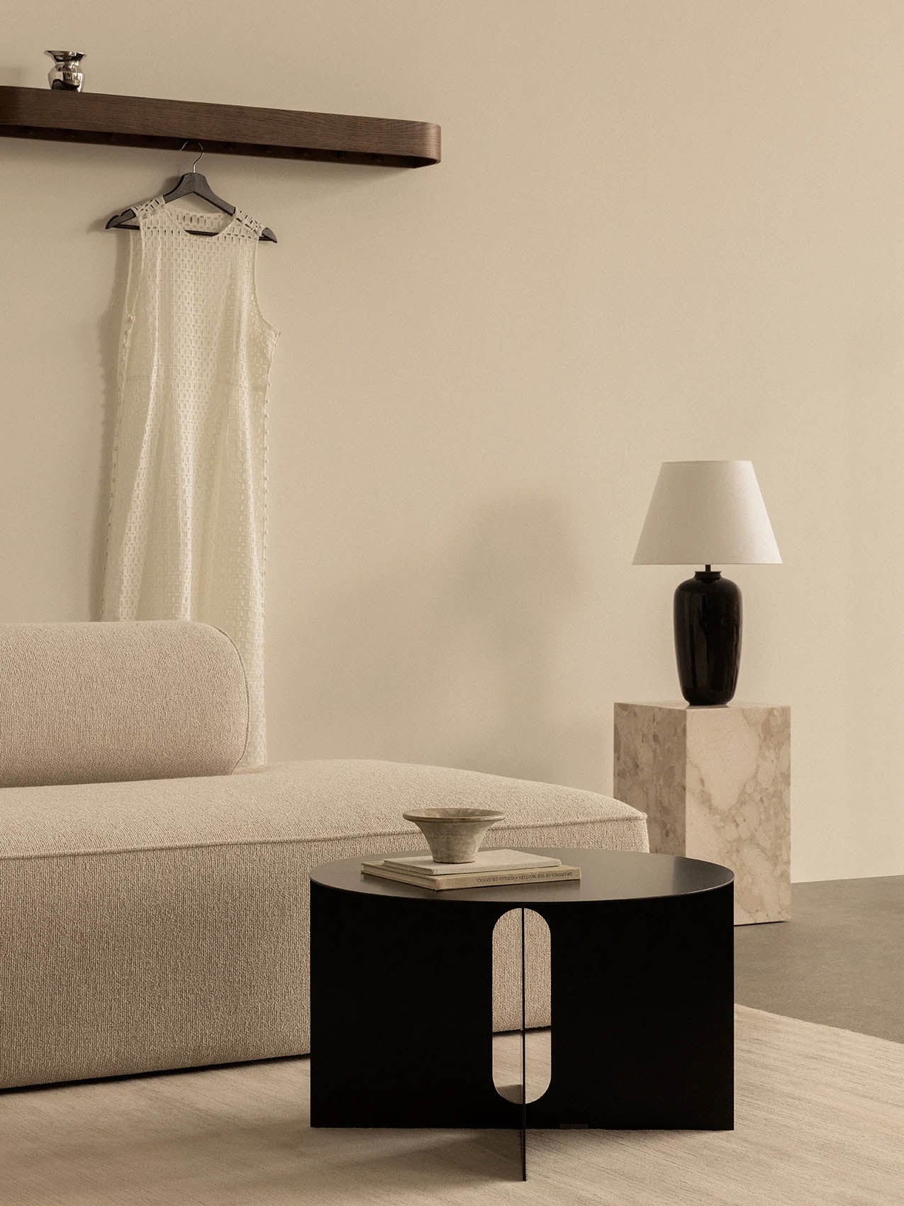 Audo Copenhagen Epoch Shelf with Rack - Dark Stained Oak/Black