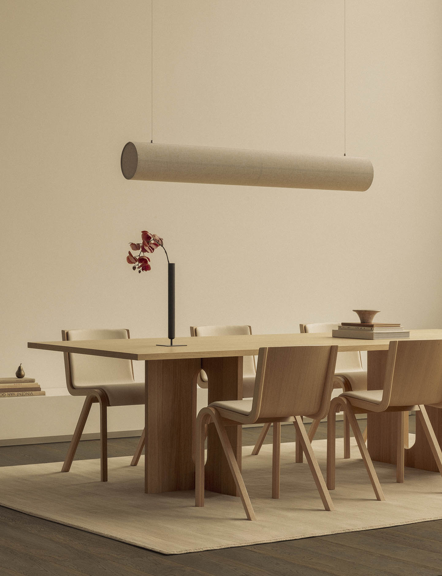 Audo Copenhagen Hashira Linear Pendant Lamp - Raw