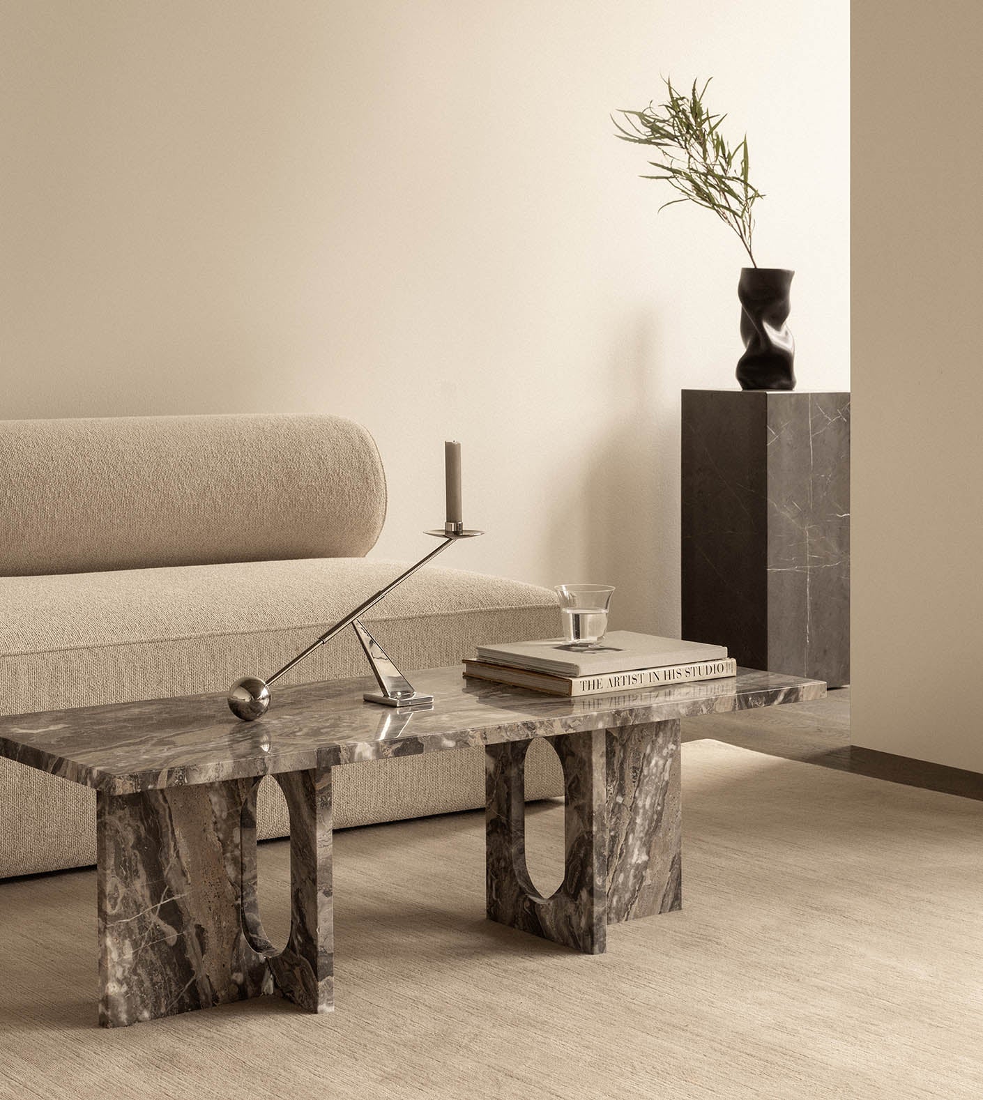 Audo Copenhagen Interconnect Candle Holder - Small Stainless Steel