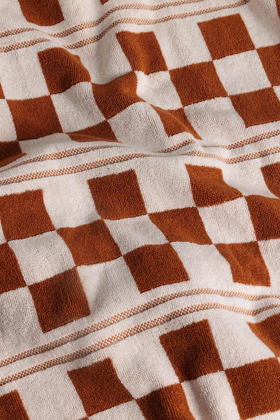 Baina Busby Pool Towel - Fuyu & Chalk