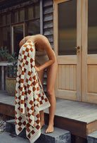Baina Busby Pool Towel - Fuyu & Chalk