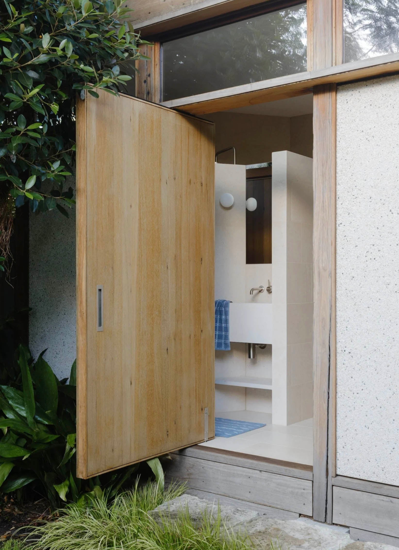 Baina Devon Bath Mat - Celeste / Chalk