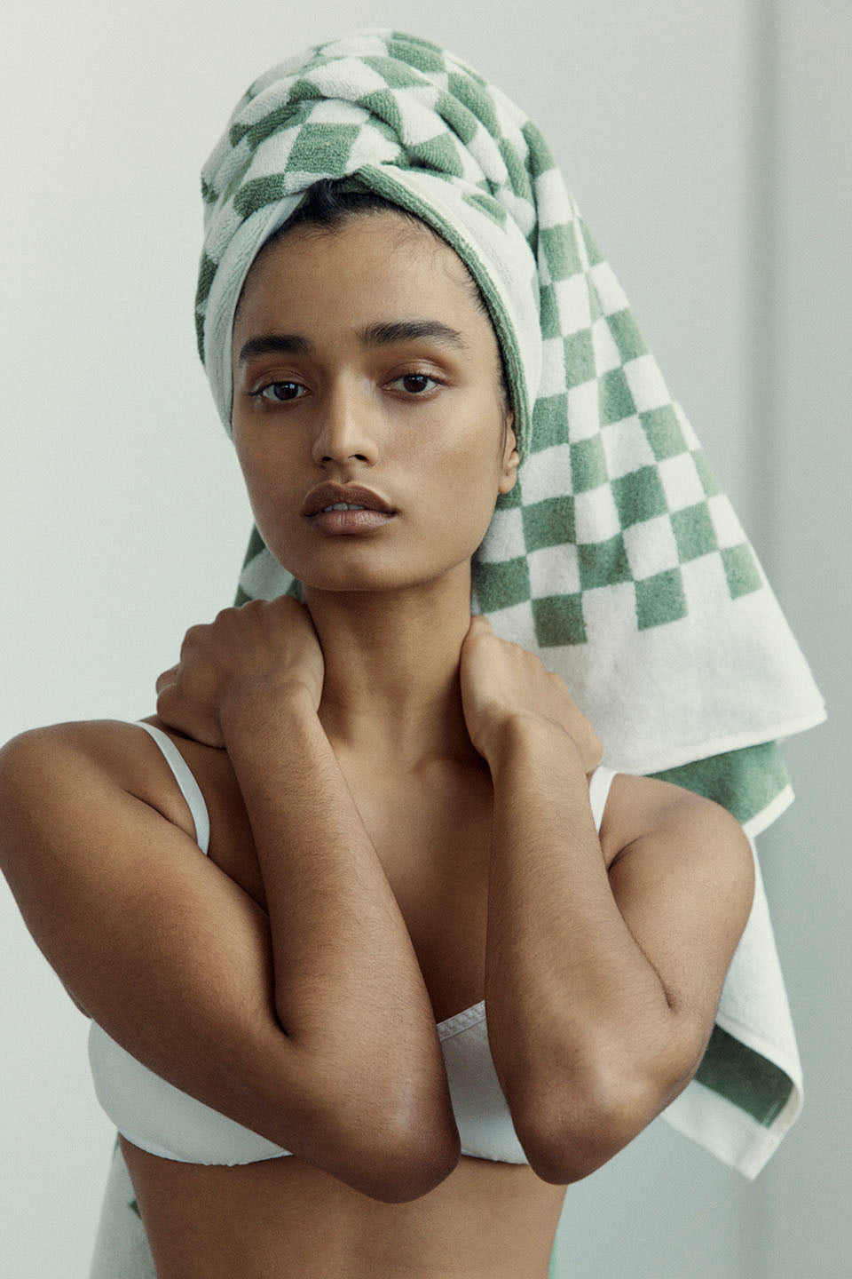 Baina Roman Pool Towel - Sage/Chalk