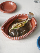 HAY Barro Oval Dish Large - Natural with Stripes