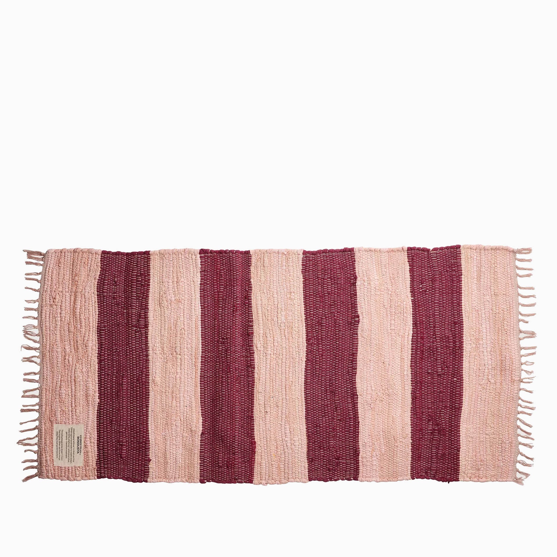 Bongusta Chindi Rug 60x120cm Wine and Peach