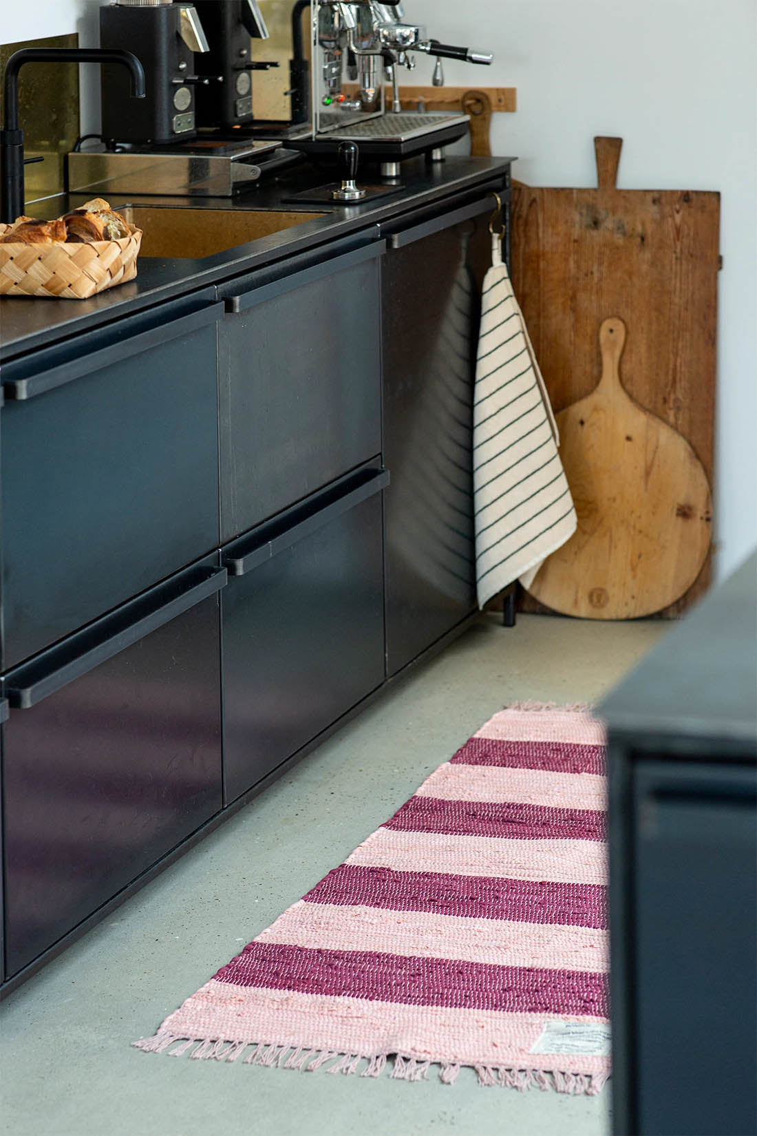 Bongusta Chindi Rug 60x120cm Wine and Peach