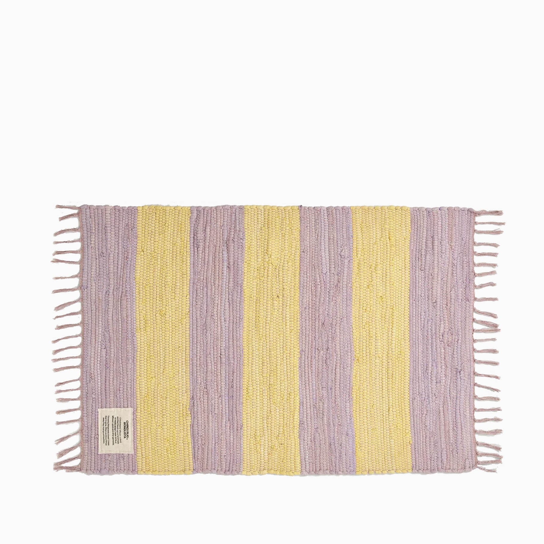 Bongusta Chindi Rug Lilac and Neon Yellow