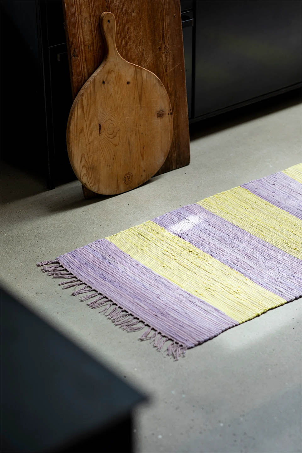 Bongusta Chindi Rug Lilac and Neon Yellow
