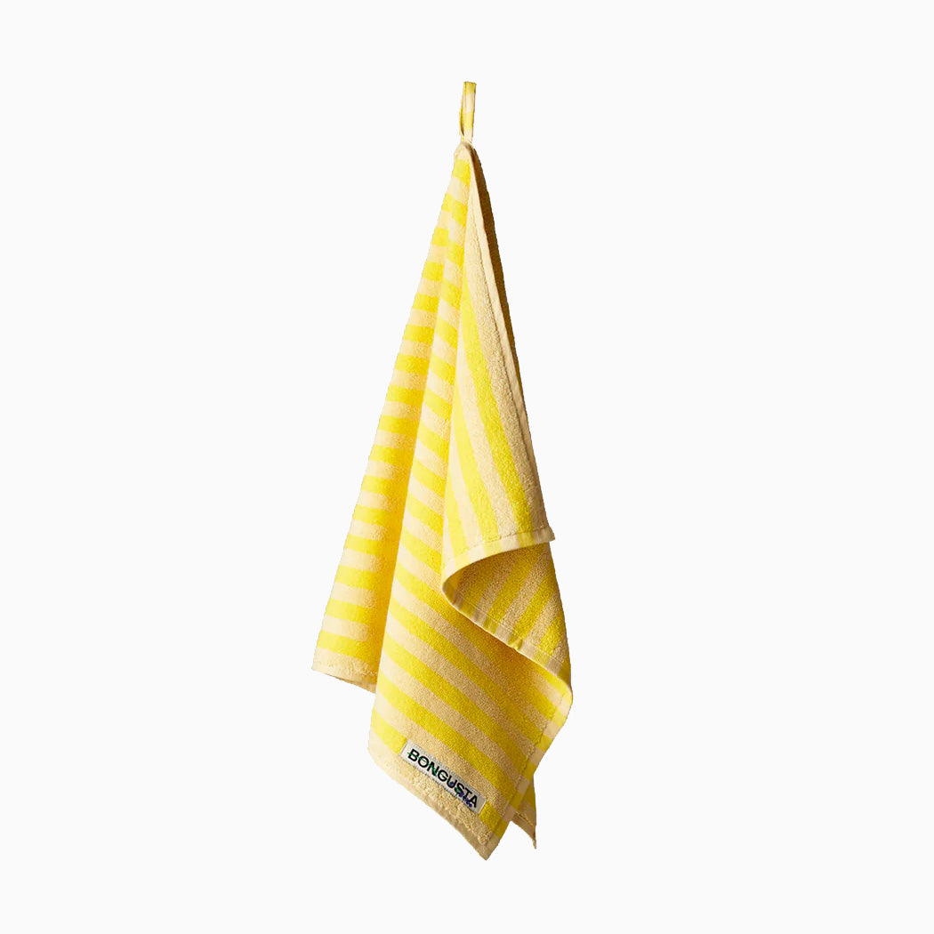 Bongusta Naram Hand Towel - Pristine & Neon Yellow