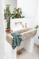 Bongusta Naram Hand Towel - Sea Foam & Deep Teal