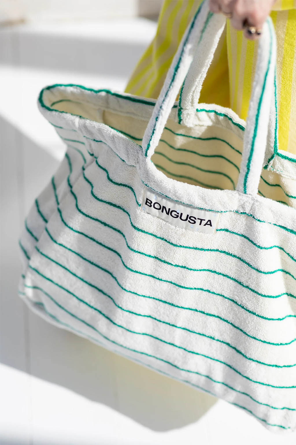 Bongusta Naram Weekend Bag - Pure White & Grass