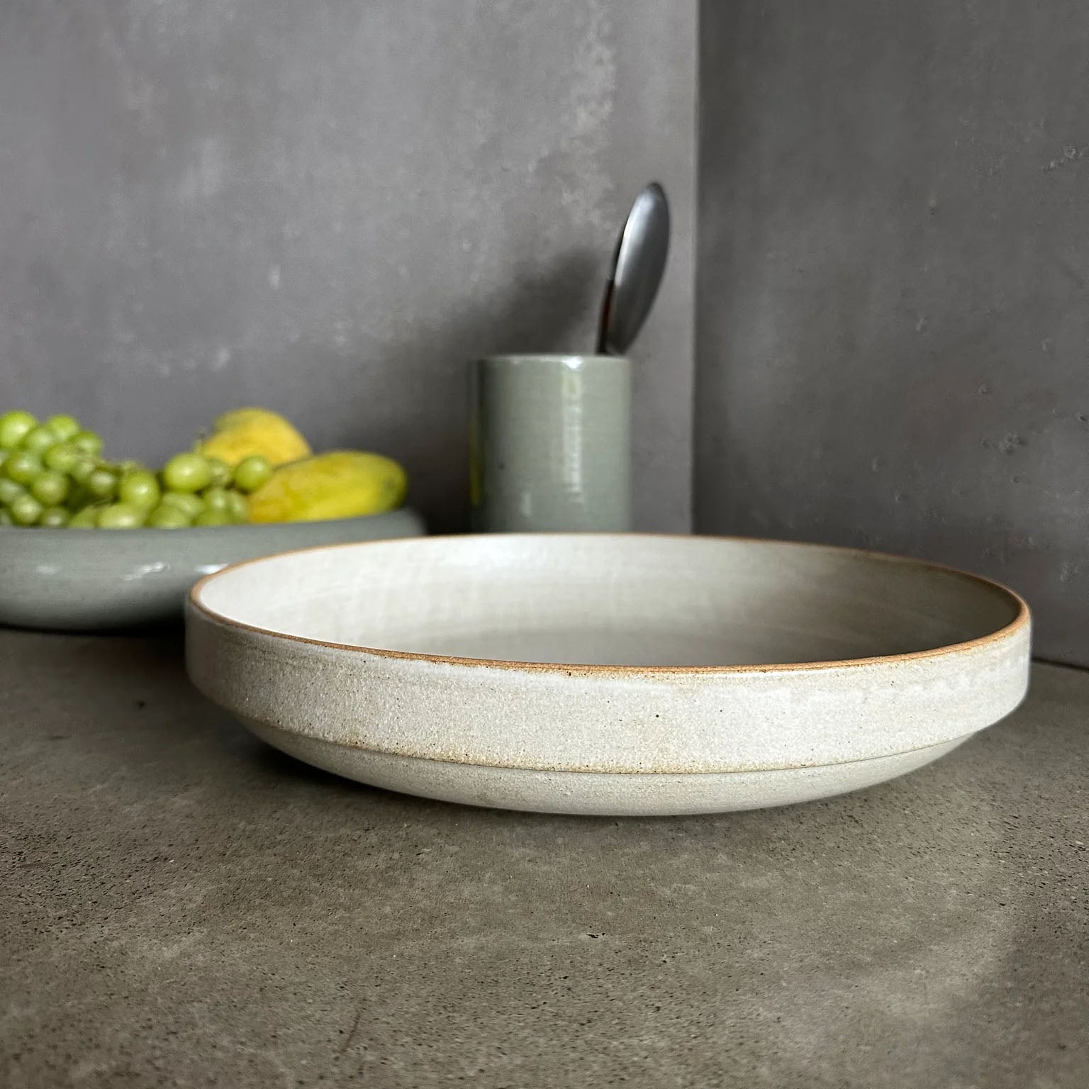 Cisco & the Sun Moyo Ceramic Serving Platter Oversized - Matte Foam