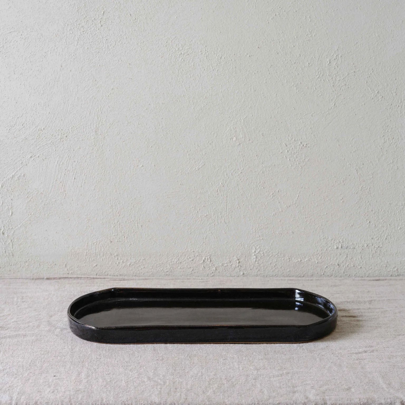 Cisco & the Sun Dulang Ceramic Tray Large - Bark Gloss