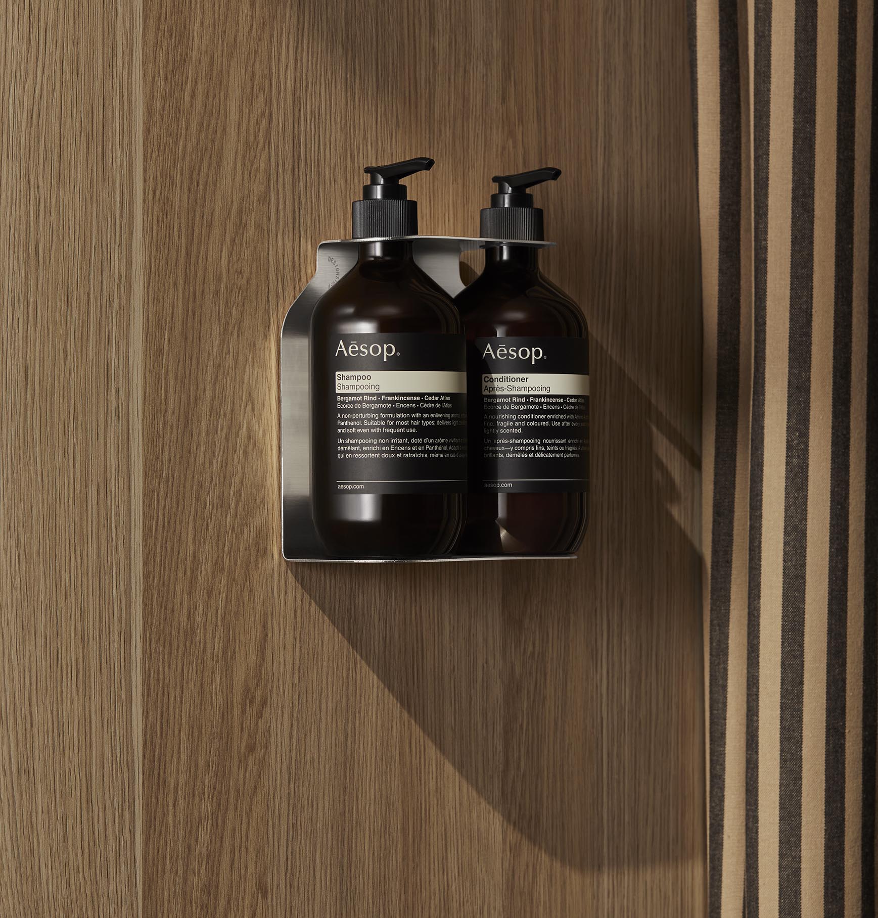 Designstuff Dual Soap Dispenser Brushed Steel