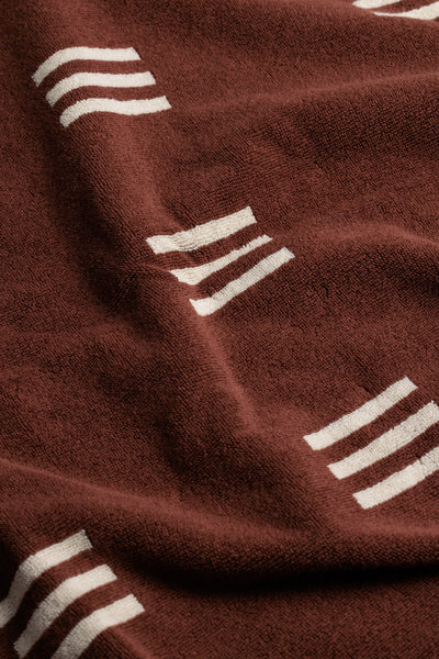 BAINA Claremont Bath Towel Mudbrick & Crème 70x140cm