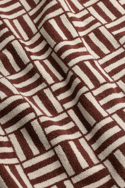 BAINA Saroma Bath Mat Mudbrick & Crème 50 x 80cm
