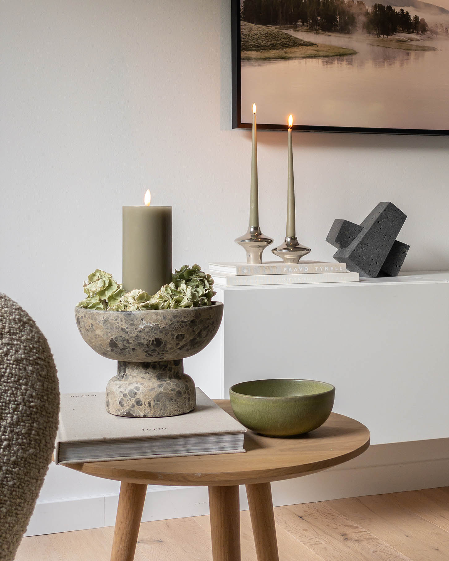 Ester & Erik Taper Candle 32cm - Artichoke