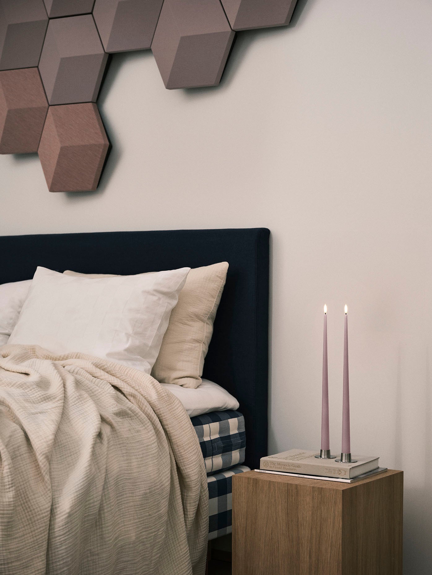 Ester & Erik LED Taper Candle 30 cm (2 Pcs) - Soft Rose