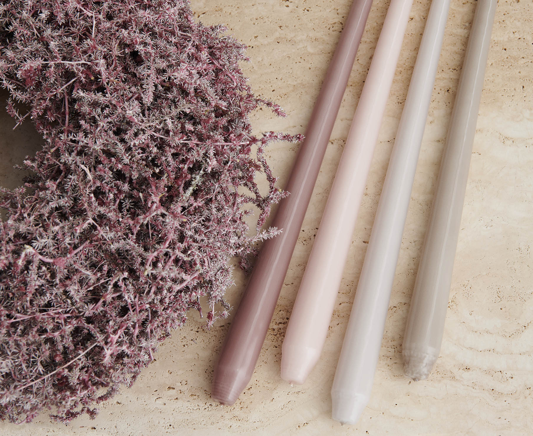 Ester & Erik Taper Candle 32cm (Set of 2) - Soft Rose