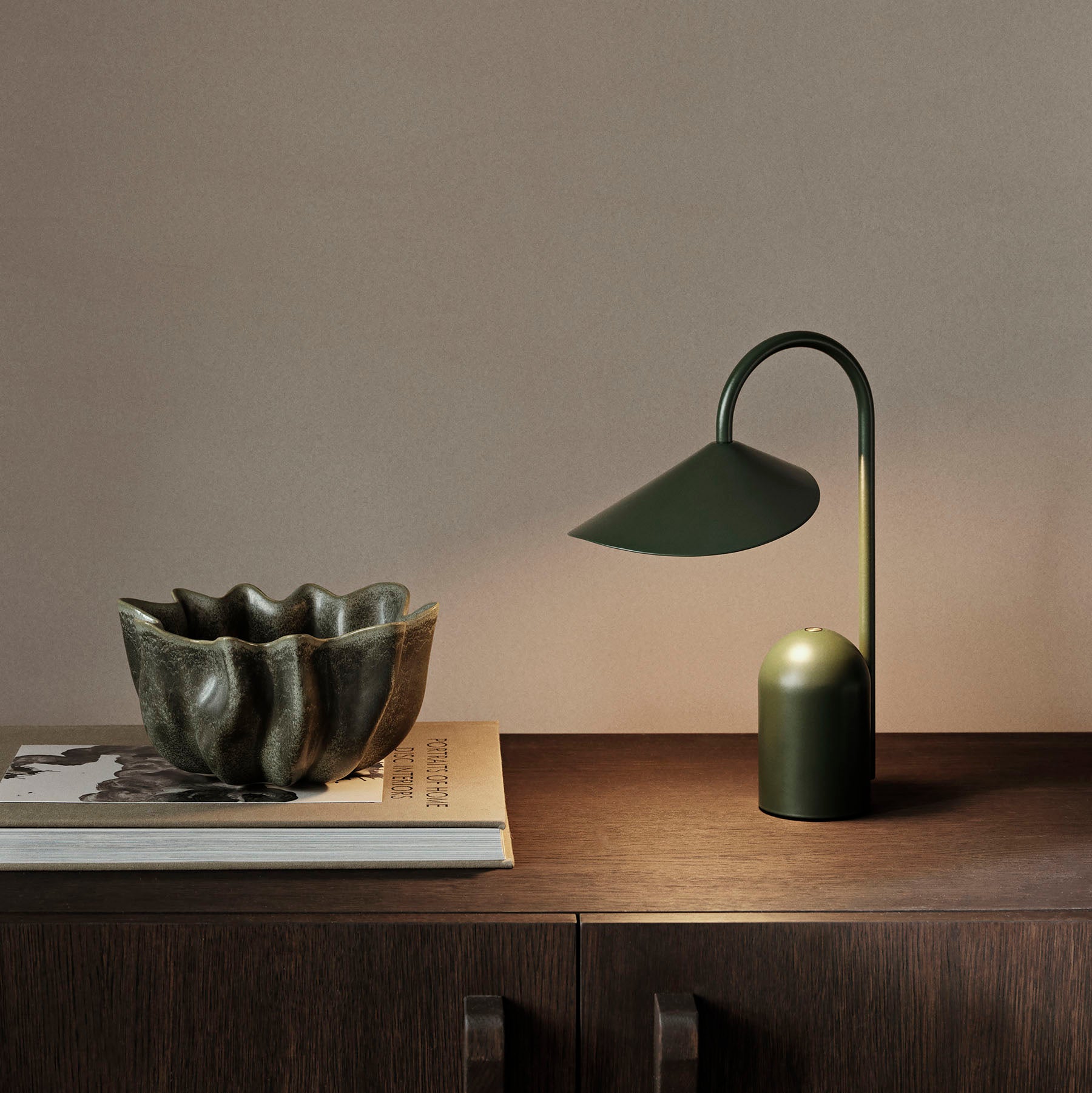 Ferm Living Arum Portable Lamp Grass Green