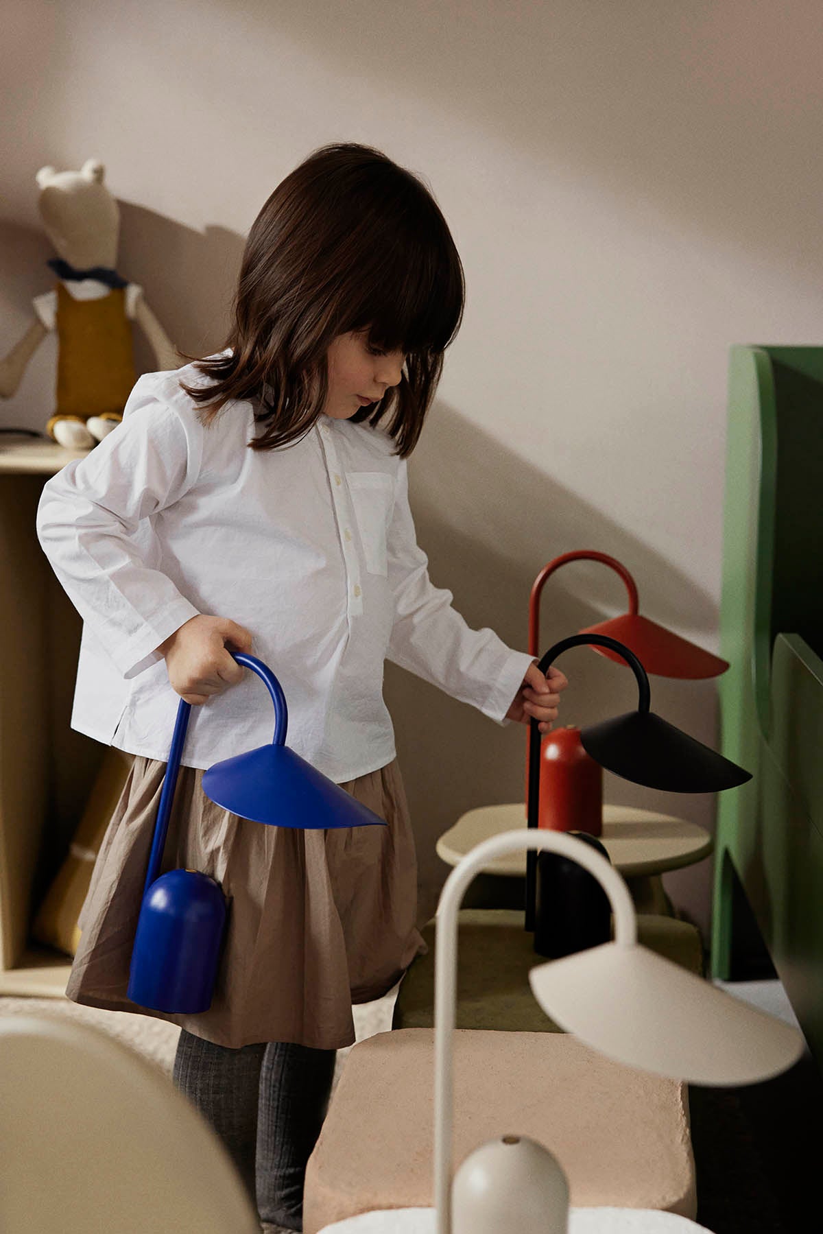 Ferm Living Arum Portable Lamp - Bright Blue