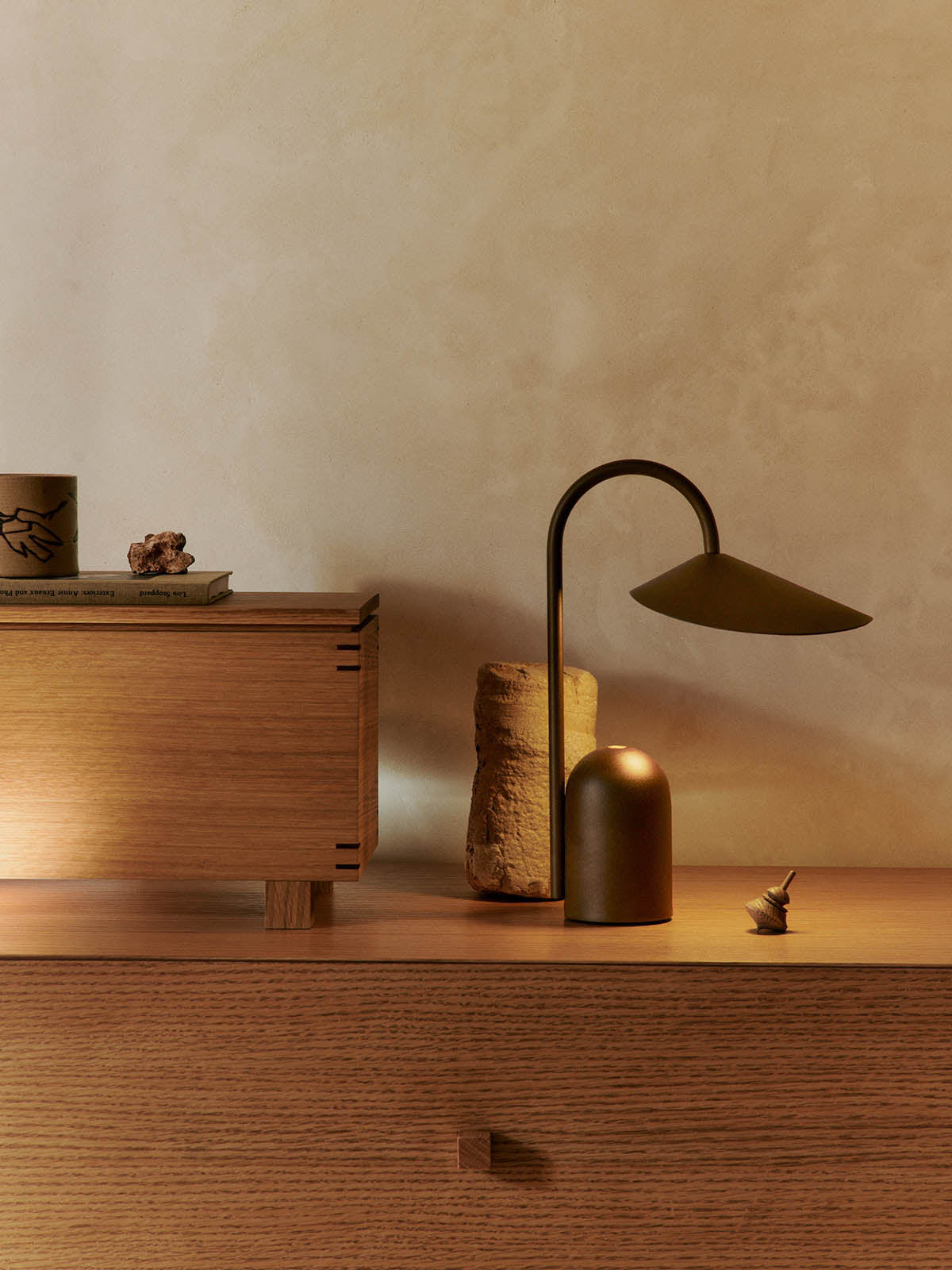 Ferm Living Arum Portable Lamp Dark Chocolate